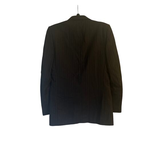 GUC Man in Wool Europa Collection Men's Black Stripe Suit Jacket 100% Wool Sz 40 - Picture 3 of 6